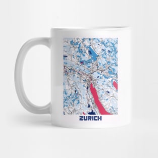 Zurich - Switzerland MilkTea City Map Mug